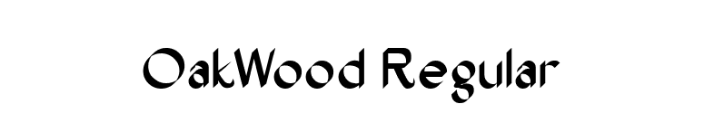OakWood Regular font preview