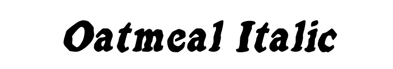 Oatmeal Italic font preview