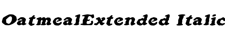 OatmealExtended Italic font preview