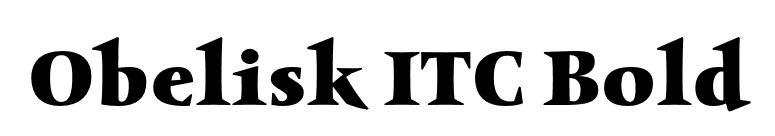 Obelisk ITC Bold font preview