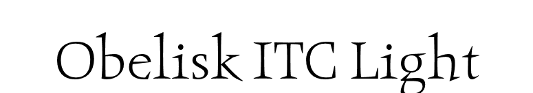 Obelisk ITC Light font preview
