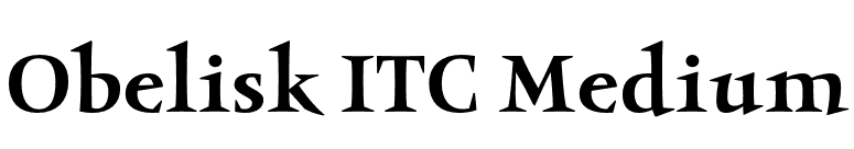Obelisk ITC Medium font preview