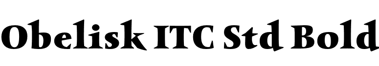 Obelisk ITC Std Bold font preview