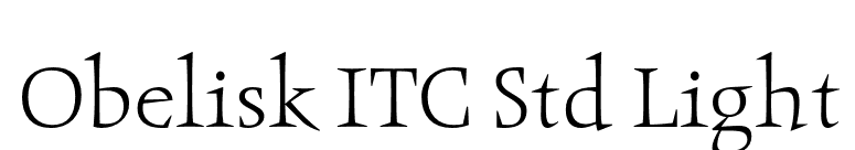Obelisk ITC Std Light font preview