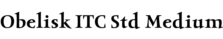 Obelisk ITC Std Medium font preview