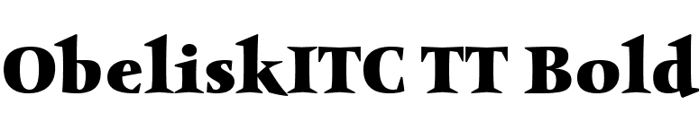 ObeliskITC TT Bold font preview