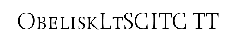 ObeliskLtSCITC TT font preview