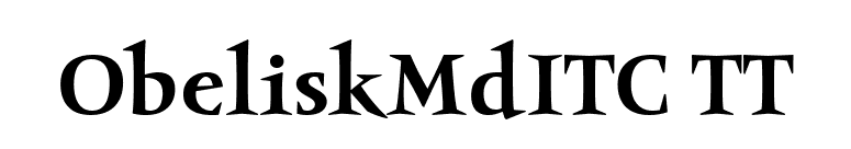 ObeliskMdITC TT font preview
