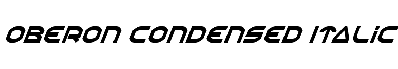 Oberon Condensed Italic font preview