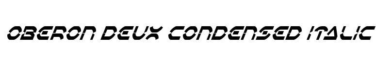 Oberon Deux Condensed Italic font preview