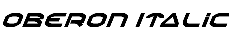 Oberon Italic font preview