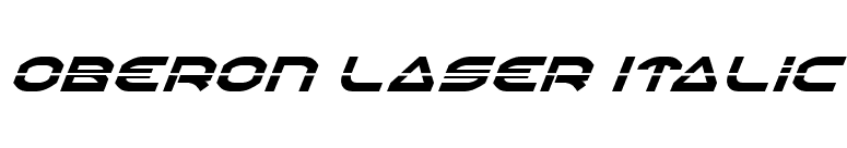 Oberon Laser Italic font preview