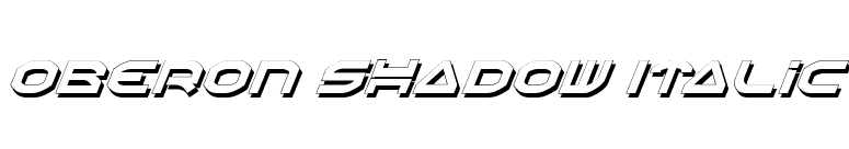 Oberon Shadow Italic font preview