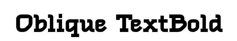 Oblique TextBold font preview