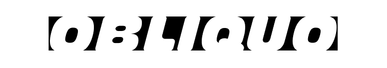 Obliquo font preview