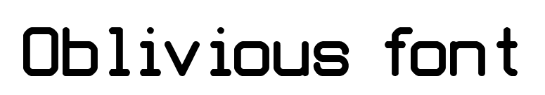 Oblivious font font preview