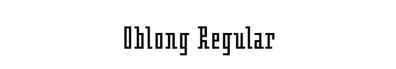 Oblong Regular font preview