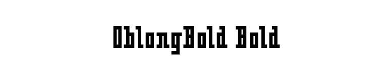 OblongBold Bold font preview