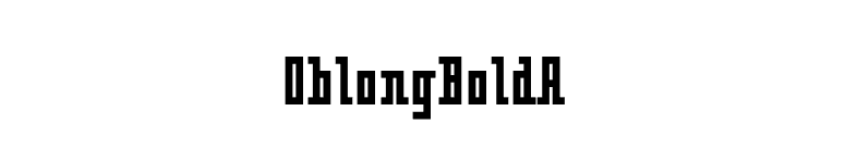 OblongBoldA font preview