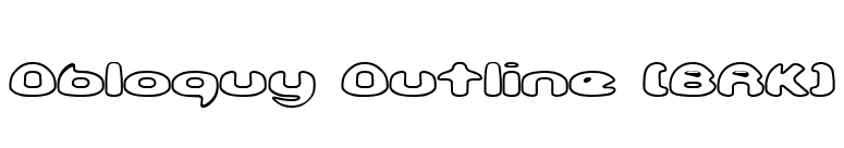 Obloquy Outline (BRK) font preview