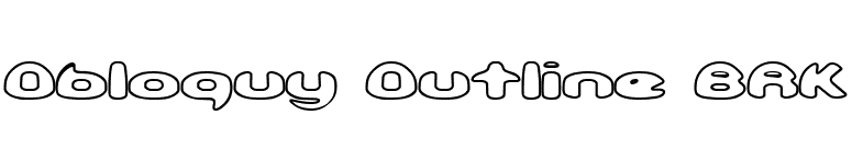 Obloquy Outline BRK font preview