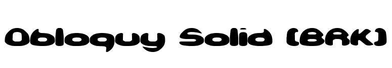 Obloquy Solid (BRK) font preview