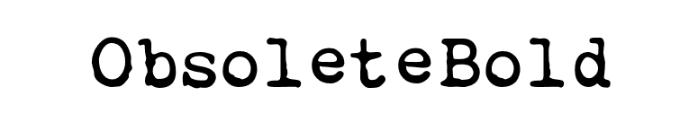 ObsoleteBold font preview