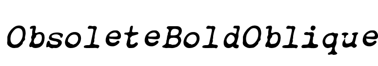 ObsoleteBoldOblique font preview