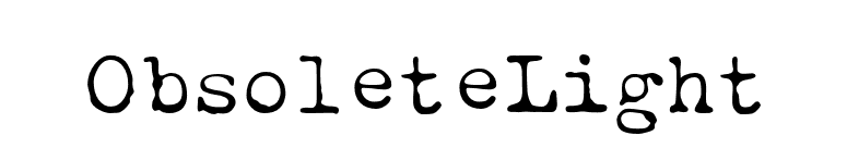ObsoleteLight font preview