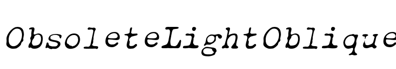 ObsoleteLightOblique font preview