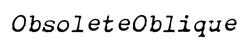 ObsoleteOblique font preview
