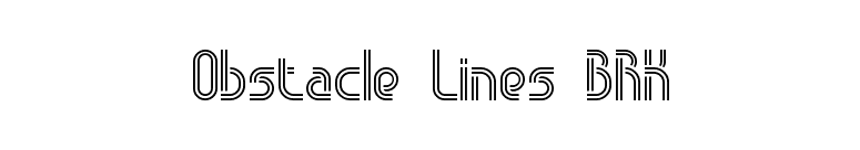 Obstacle Lines BRK font preview