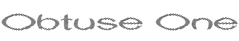 Obtuse One font preview