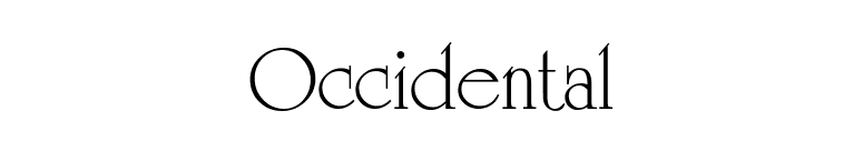 Occidental font preview