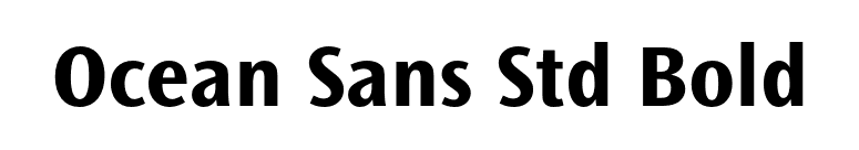 Ocean Sans Std Bold font preview