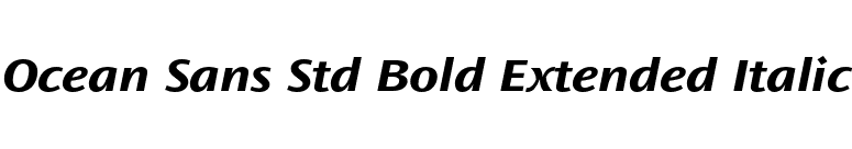 Ocean Sans Std Bold Extended Italic font preview