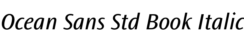Ocean Sans Std Book Italic font preview