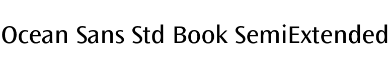 Ocean Sans Std Book SemiExtended font preview