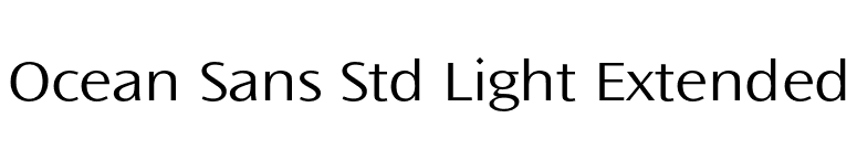 Ocean Sans Std Light Extended font preview
