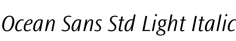 Ocean Sans Std Light Italic font preview