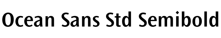 Ocean Sans Std Semibold font preview