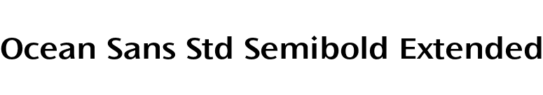 Ocean Sans Std Semibold Extended font preview