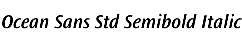 Ocean Sans Std Semibold Italic font preview