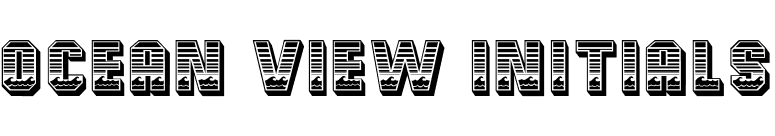 Ocean View Initials font preview