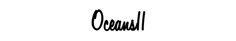 Oceans11 font preview