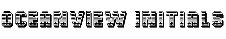 OceanView Initials font preview