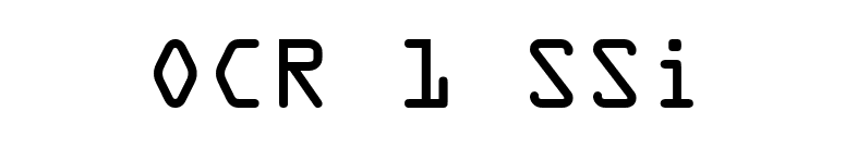 OCR 1 SSi font preview