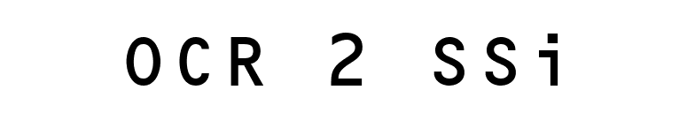 OCR 2 SSi font preview