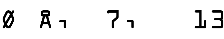 OCR A, CMC 7, MICR B 13 font preview