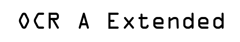 OCR A Extended font preview